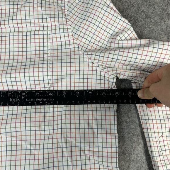 Johnnie-O Prep-formance Shirt Mens XL Checkered Plaid Button Down Flaw - Picture 10 of 13